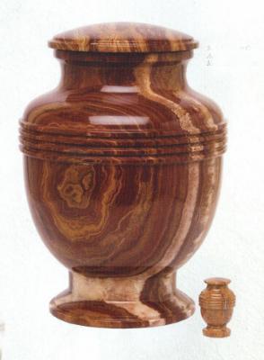 Grecian Marble Amber Swirl Urn 